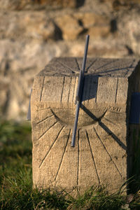 Close-up of wooden door