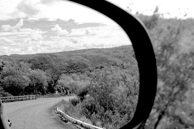 Country road along landscape