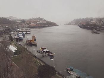 Boats in harbor