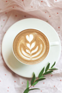 Coffee cup with cappuccino