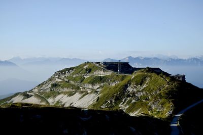 Scenic view of monte grappa against sky