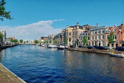 Bridge over river in city