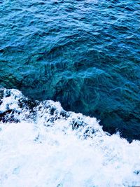 High angle view of sea