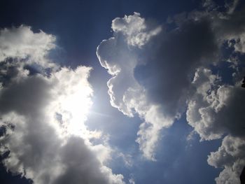 Low angle view of clouds in sky