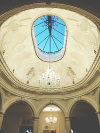 Low angle view of ceiling