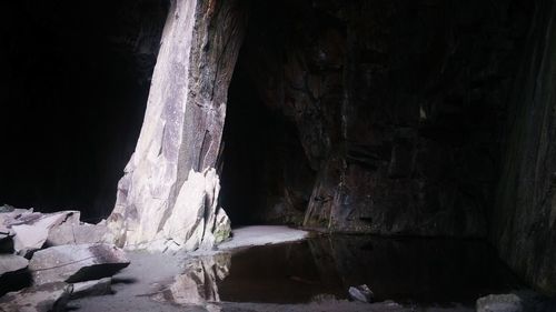 Rock formations in cave