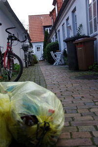 Bicycle outside house