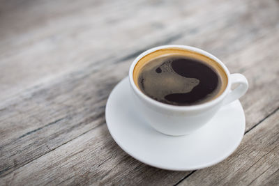 Close-up of coffee on table