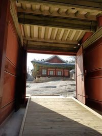 View of roof of building