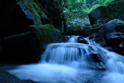 Scenic view of waterfall