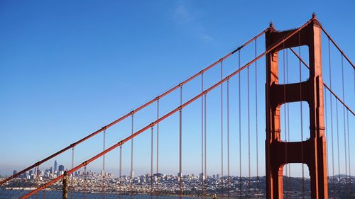 View of suspension bridge