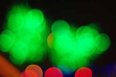 Defocused image of illuminated lights