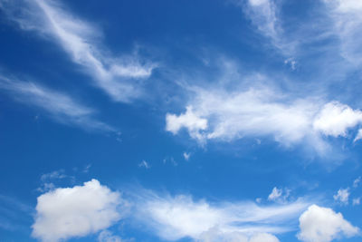 Low angle view of clouds in sky