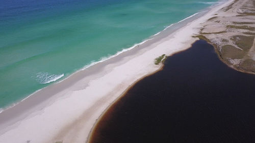 High angle scenic view of beach