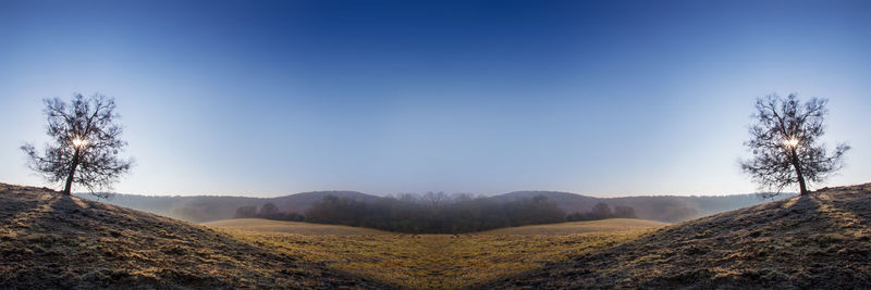 A frosty landscape in the state of brandenburg germany