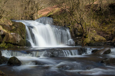 Scenic view of waterfall