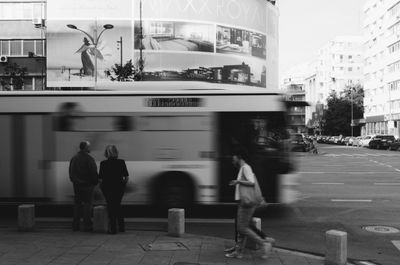 People walking in city