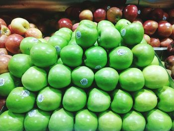 Full frame shot of green fruits