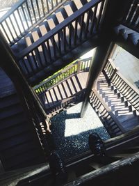 High angle view of stairs