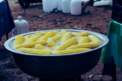 Close-up of yellow food
