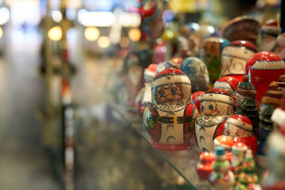 Close-up of stuffed toy in market