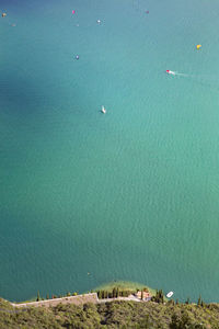 High angle view of beach