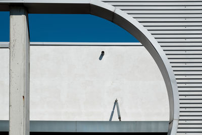 Low angle view of building against clear sky