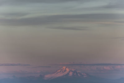 Scenic view of landscape against sky during winter