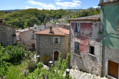Panoramic view of sepino, a medieval village of molise region in italy.
