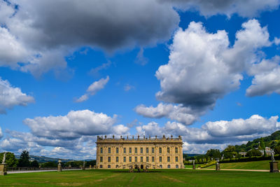 View of castle against cloudy sky