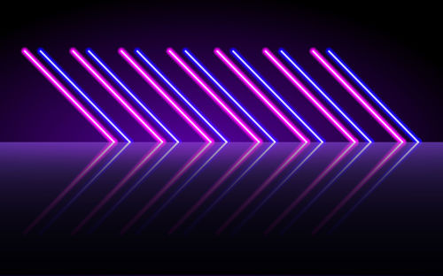 Abstract image of illuminated lighting equipment against black background