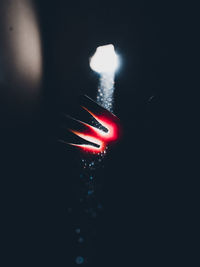 Close up of red light