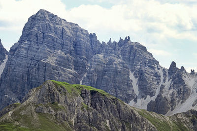 Scenic view of rock formation against sky