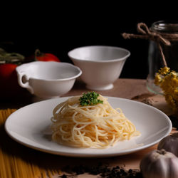 Close-up of tea served on table