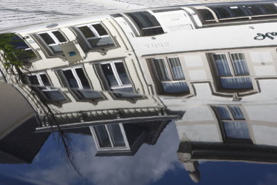 Low angle view of old building against sky