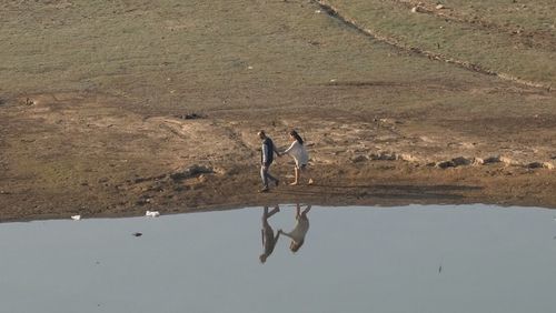 Woman standing on landscape