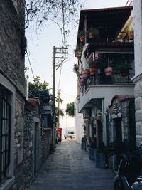 Alley amidst buildings in city