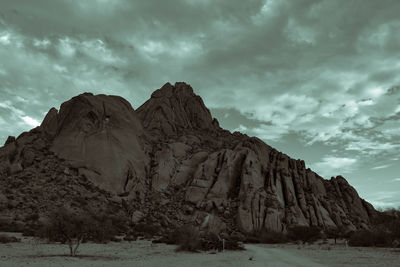 Scenic view of rocky mountains against sky