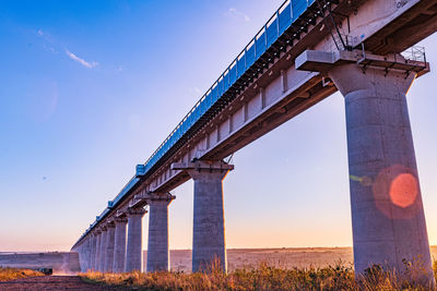 Low angle view of bridge against sky