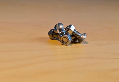 High angle view of key on table