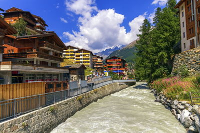 Matter vispa river in zermatt by day, zermatt, switzerland