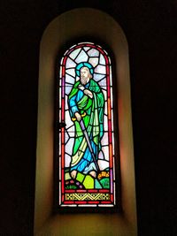 Multi colored window in temple
