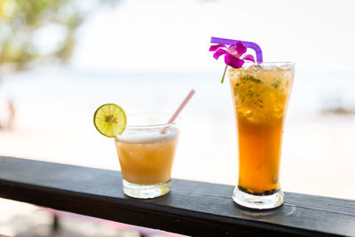 Close-up of drink on table