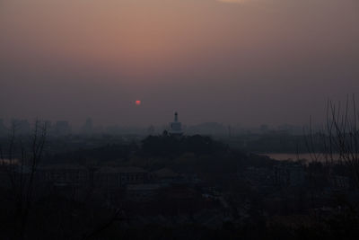 Scenic view of landscape at sunset