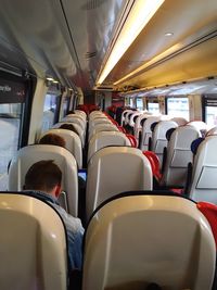 Empty seats in train