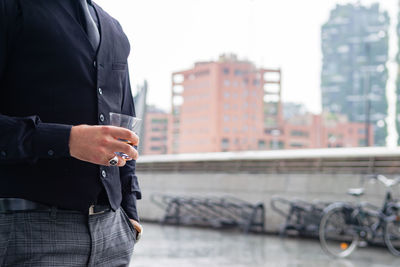 Man standing in city