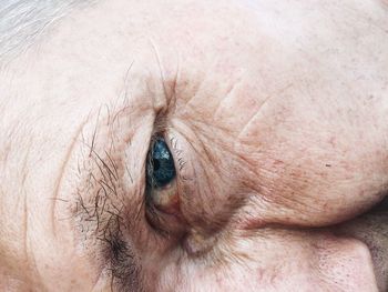 Cropped image of mature man eye