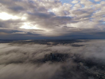 Aerial view of cloudscape against sky