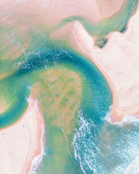 High angle view of beach