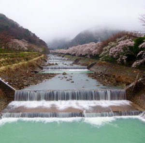 Scenic view of river against sky